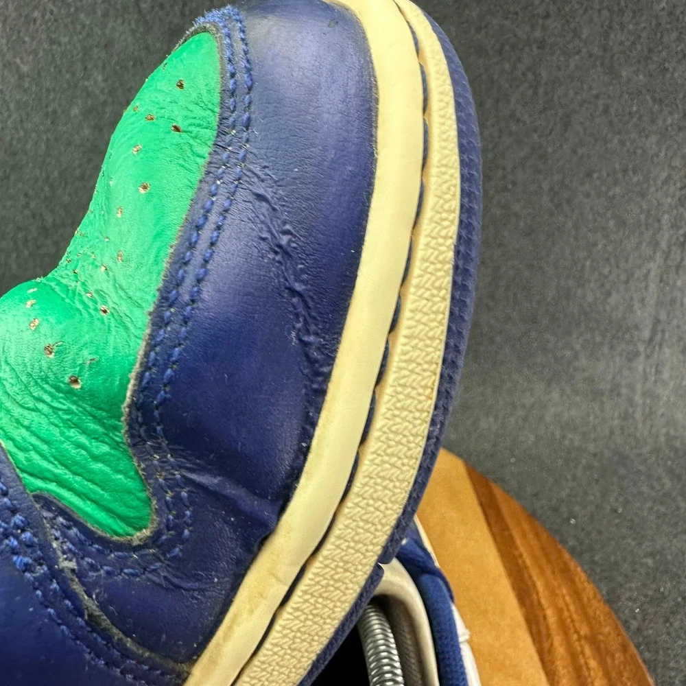 Nike Air Jordan 1 Low Rare Air Green Blue Mens 8 Sneakers Retro 553558-147